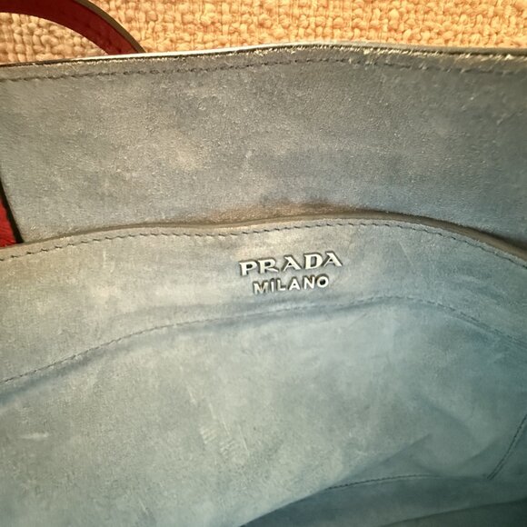 Prada Etiquette Tote in Glace Red Leather - Picture 2 of 4